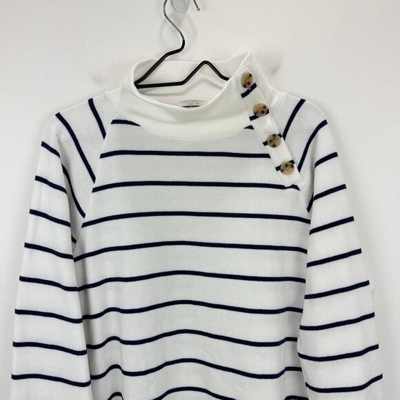 J.Crew Striped Navy and White Women's Top - Picture 10 of 12